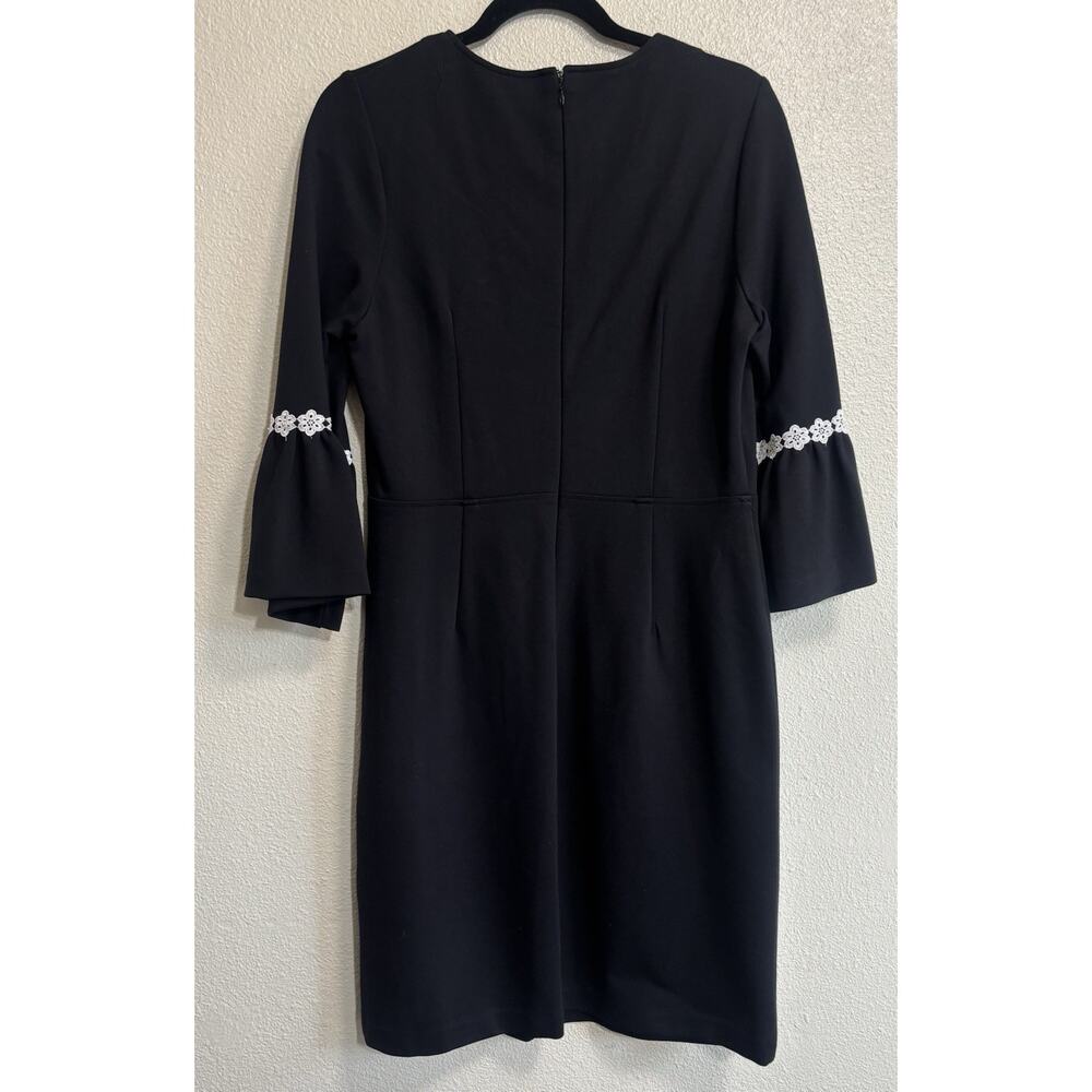 Nanette Lepore Women’s Size 8 Dress Black Crochet Formal Event Bell Sleeve - Picture 2 of 11